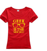 Geek Glasses Nerd Woman Sports T-shirt