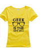 Geek Glasses Nerd Woman Sports T-shirt