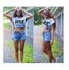 2015 New Summer T-shirt Women Geek Print