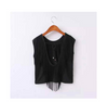 Backless tassel sleeveless T-shirt  women geek top