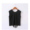 Backless tassel sleeveless T-shirt  women geek top