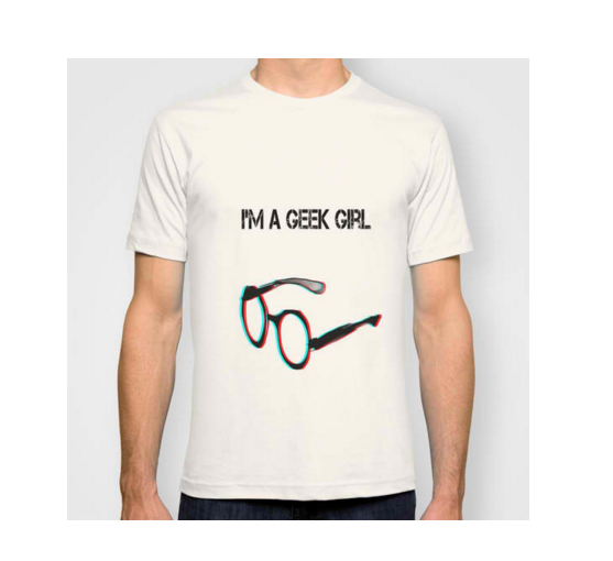 I'm a Geek Girl Men's T-shirts Short Sleeve