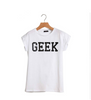 Geek Loose Letter T-shirt For Women